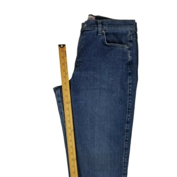 Lee Jeans Women's size 12 M Straight Leg Dark Wash Mom High Rise Pink W33 L29.5 - Picture 11 of 12